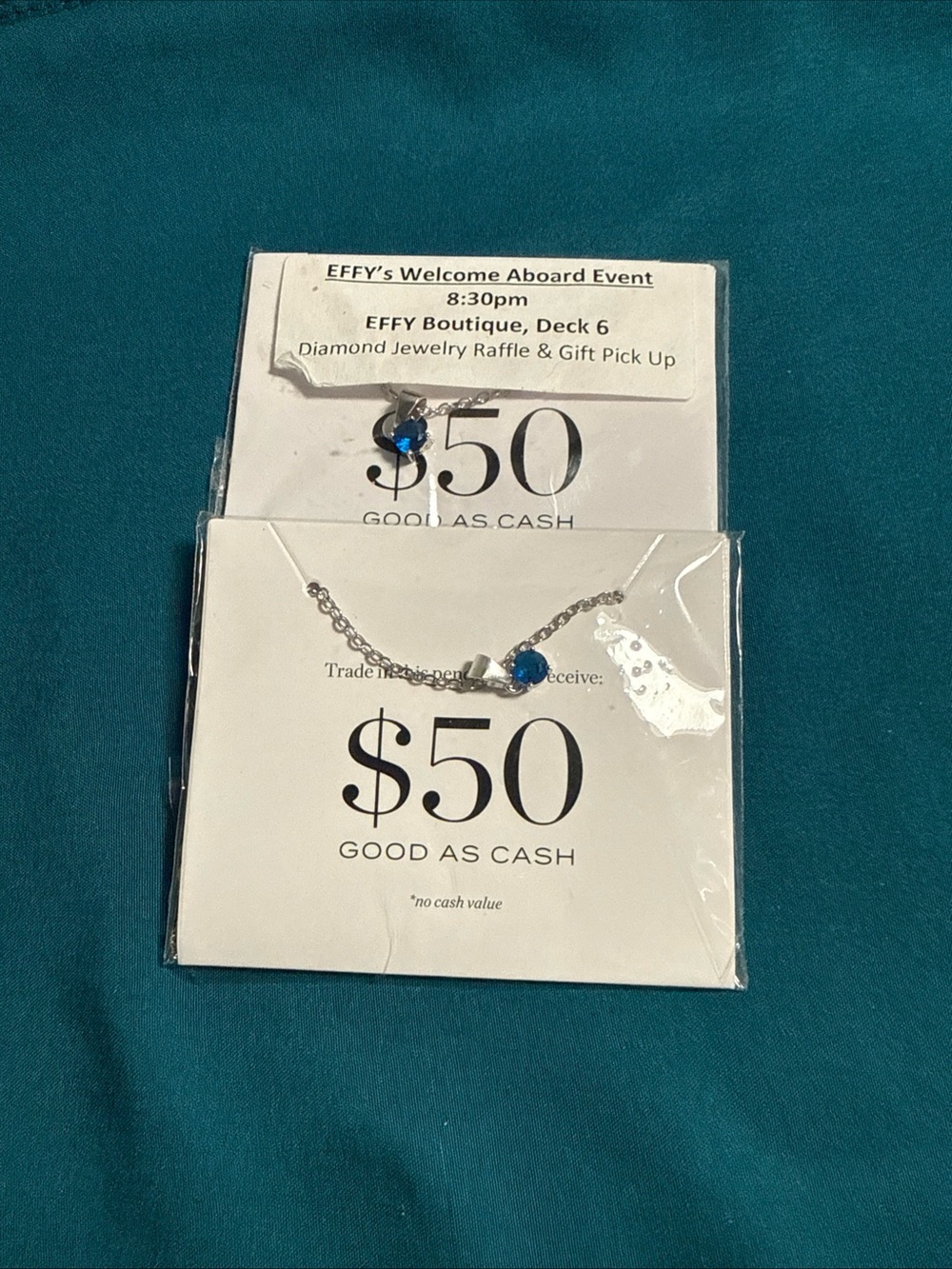 Effy Silver-Tone Necklace and Studs with Bright Blue Crystals